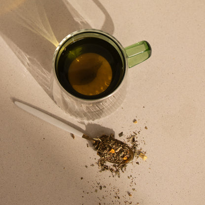 Organic energy boost tea with ginseng and gingko