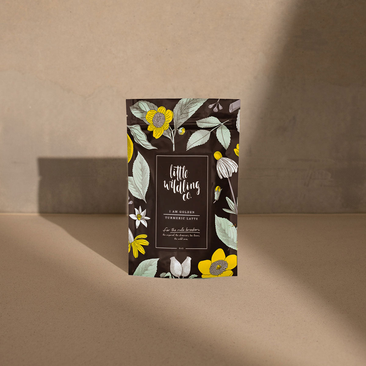 Organic turmeric latte with ginger and cinnamon