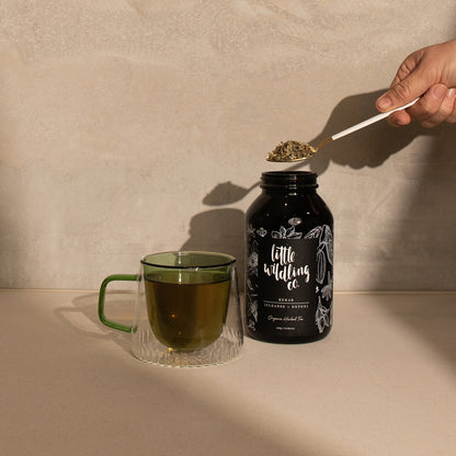 Rehab organic detox tea loose leaf blend in jar