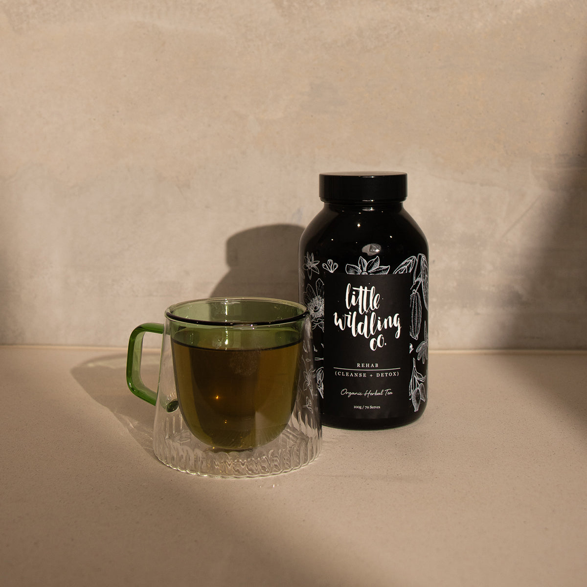 Natural liver cleanse herbal tea with dandelion and milk thistle